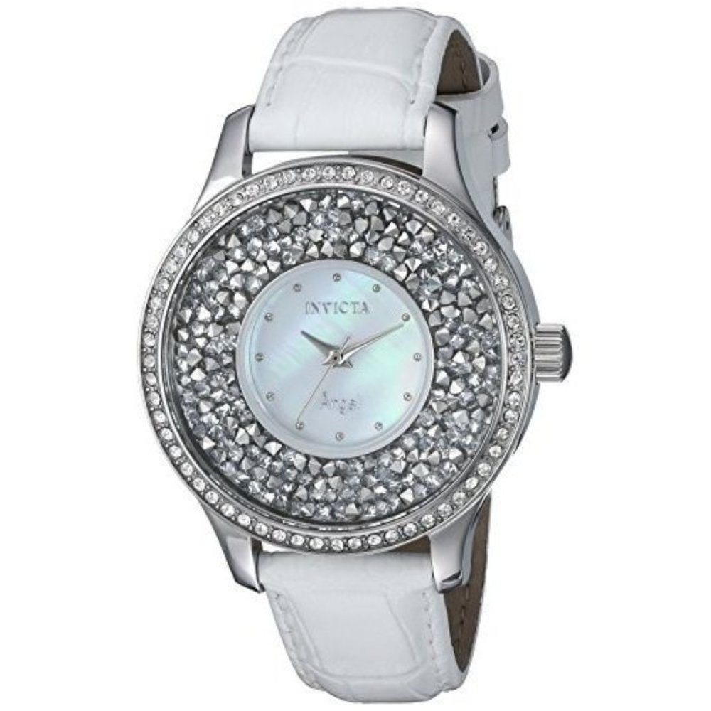 Invicta Women's Angel Quartz 3 Hand White Dial Wat